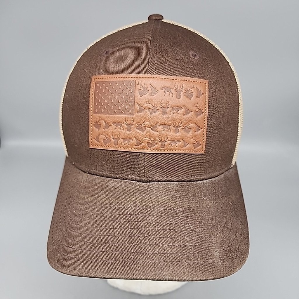 Columbia Phg Game Mesh Ball Cap Snap Back Brown